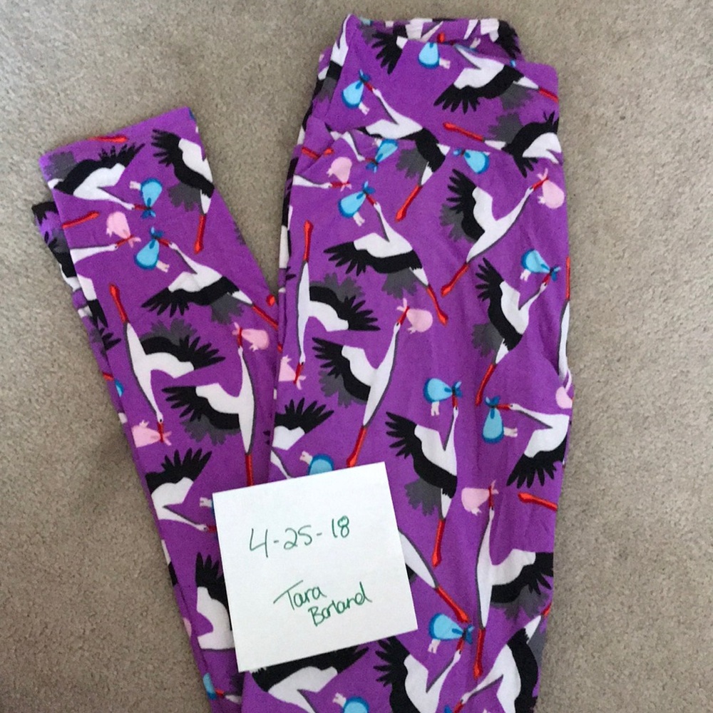 OS LuLaRoe Purple Storks NWOT